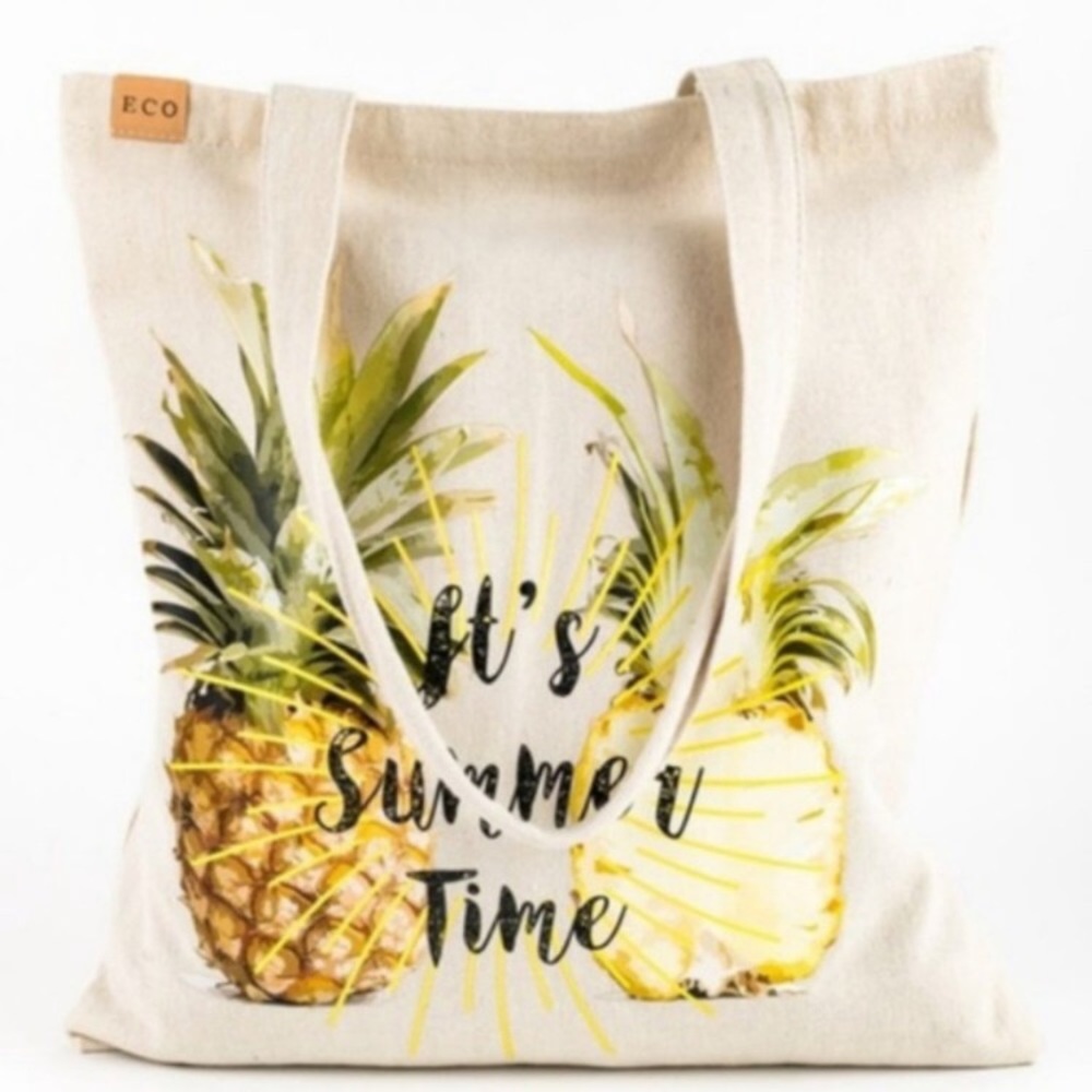 ECO friendly reusable Pineapple tote bag.  NWT